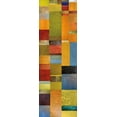 thumbnail image 2 of Calkins, Michelle 7x14 White Modern Wood Framed Museum Art Print Titled - Color Panels with Green Grass, 2 of 4