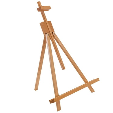 U.S. Art Supply Topanga 31" Tabletop Wood Folding A-Frame Artist Studio Easel, Adjustable Beechwood Tripod Display Stand