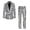 Silver, variant on Mens Metallic Shiny Suits Disco Sequin Blazer and Pants 2 Piece Sets for Party Prom