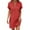 Saffron, variant on Womens V Neck Long Sleeve Fall Dresses Women's New Short Sleeve V-neck Solid Color Pullover Comfortable Casual Button Dress Saffron