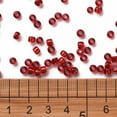 thumbnail image 3 of 6/0 Glass Seed Beads Silver Lined Round Hole Round Red 4mm Hole: 1.5mm about 1000pcs/100g, 3 of 5