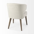 thumbnail image 5 of Mercana Niles Cream Fabric Seat W/Brown Wood Legs Dining Chair, 5 of 12
