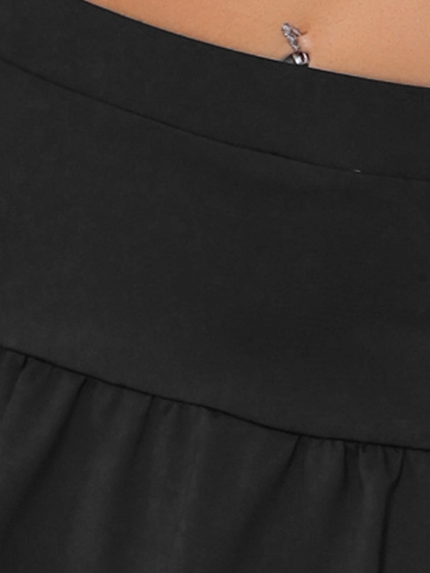 DARING DIVA Women's High Waist Lace Ruffle Y2K A Line Mini Skirts Small Black