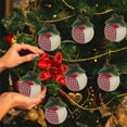 thumbnail image 5 of ToyKingdee Christmas Plaid Ball Ornaments - Black & Red Buffalo Plaid Fabric Ball Ornaments with Pine Cones and Greenery, Plaid Christmas Tree Hanging Balls Ornament, 5 of 6