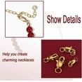 thumbnail image 4 of 18k Gold Lobster Claw Clasp Gold Filled with Closed Jump Rings for Necklaces Bracelet Or Jewelry Making, Made in Italy.3 Pieces 18k Gold (0.47 x 0.16 inch)), 4 of 5