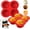 Red, variant on Paw Print Mold Dog Treat Mold Bone Silicone Molds 3 Pcs Dog Treat Molds for Baking Dogs Paw Puppy Treat Ice Cube Trays Cookies Chocolate Candies