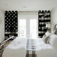 thumbnail image 4 of COMIO Camouflage Pattern Flag Black and White Perforated Blackout Curtains 2-Pack 72x84in, 4 of 8