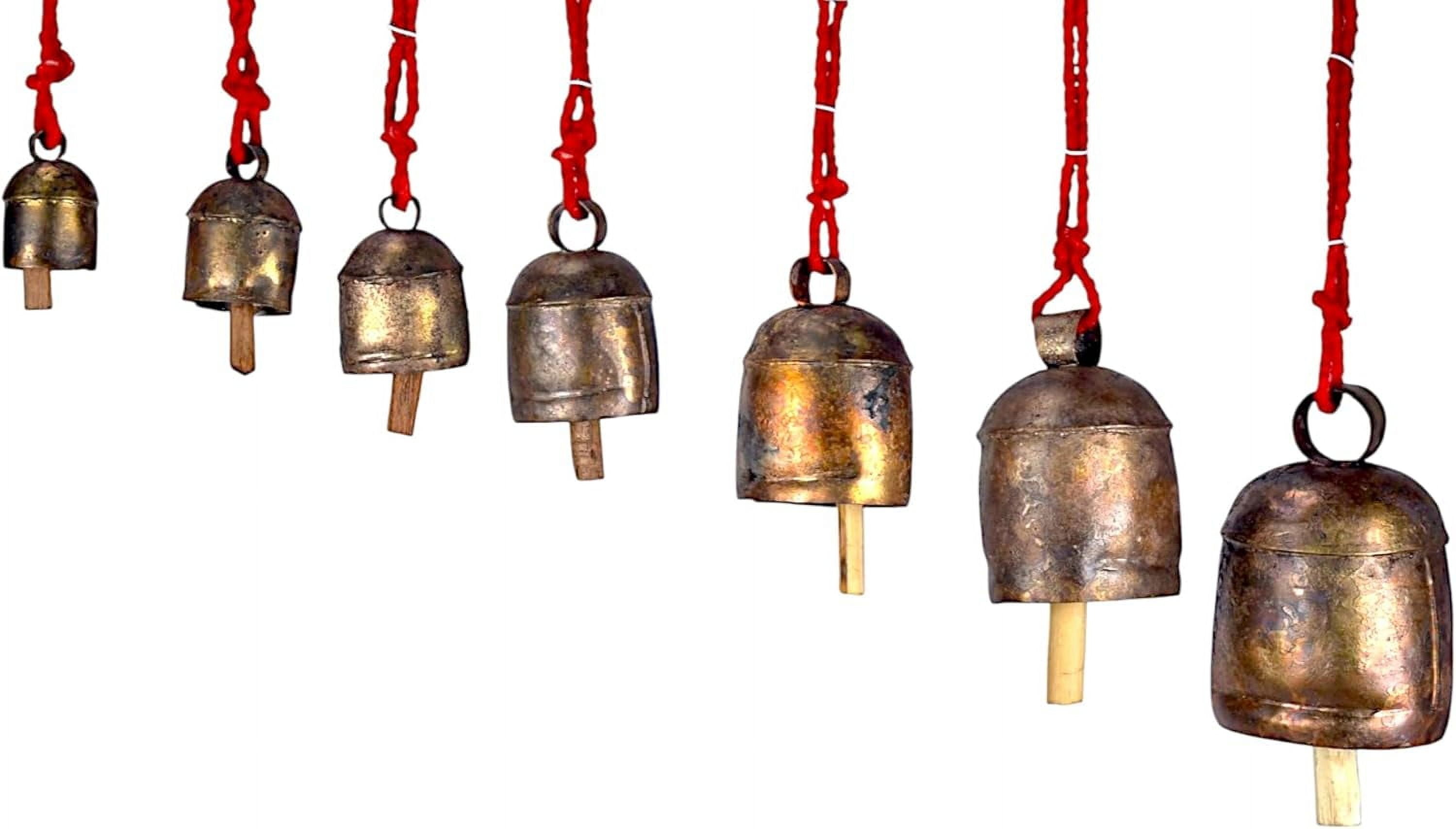 Vivanta Cluster Bell Wind Chimes 55 Inch Gold Metal Holidays Wind Chimes, Rustic, Vintage, Decorative
