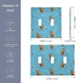 thumbnail image 3 of Haosy Light Switch Cover Plate 2 Gang Electrical Outlet Covers Capybara Surfer on Water Decorate Wall Plate 4.56”x4.48”, 3 of 8