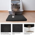thumbnail image 3 of PETMAKER 24x15-Inch Double-Layer Waterproof Cat Litter Mat (Black), 3 of 9