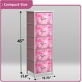 thumbnail image 2 of Sorbus Fabric Dresser for Kids Bedroom - Chest of 5 Drawers, Tall Storage Tower, Clothing Organizer, for Closet, for Playroom, for Nursery, Steel Frame, Fabric Bins - Wood Handle (Tie-dye Pink), 2 of 6