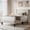 Beige, variant on CONCETTA Twin Size Bed Frame with Wingback Fabric Upholstered Headboard and Wooden Slats Support, No Box Spring Needed, Easy Assembly, Beige
