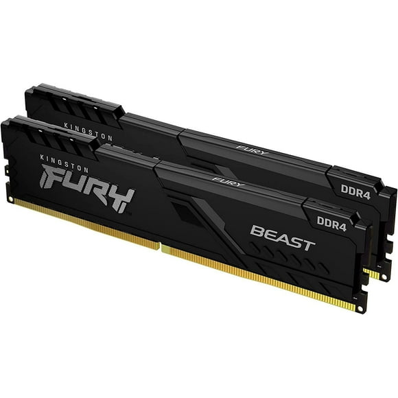 Kingston Fury Beast 64Go (2x32Go) 3600MHz DDR4 CL18 Desktop Memory Kit of 2 (KF436C18BBK2/64)