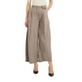 thumbnail image 2 of Pantalones Palazzo Largos de Pierna e Informales de Cintura Alta para Mujer, Talla Regular Caqui XXL, 2 of 8