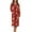 Snowflake Red, variant on FOR U DESIGNS Cow Print House Dresses for Women Lightweight Long Sleeve Night Shirts Breathable Sleep Dress House Dresses for Women with Pockets, S