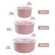 thumbnail image 2 of Set de caja Bento apto para microondas | Recipientes redondos para almacenamiento de alimentos frescos con tapa | Material de grado alimenticio PP | Paquete de 3 | 300ml 500ml 900ml Tamaños surtidos, 2 of 2