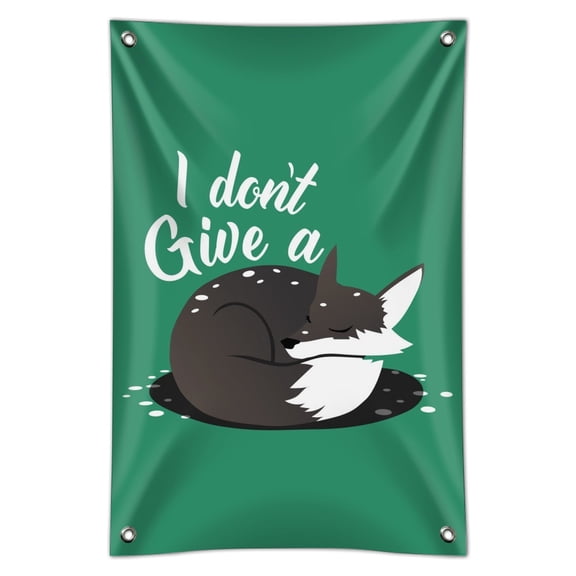 Black Fox I Don't Give A Pun Home Business Office Sign