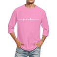 thumbnail image 1 of Camisas de Manga Larga para Hombres Imprimir Casual Cuello Redondo Blusa de Manga Corta, Camisas de Lino para Hombres, 1 of 3