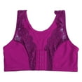 thumbnail image 3 of Valcatch Women's Front Buckle Bra Lace Breathable Wirefree Back & Posture Support Bra, 3 of 7