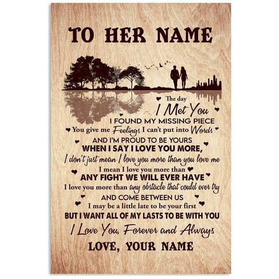 The Day I Met You Best Gift For Girlfriend Vertical Poster Home Decor 11 x 17 Inch Poster