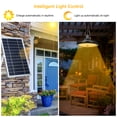 thumbnail image 2 of Mistaha Outdoor Solar Powered LED Pendant Light with Human Body Sensing and Intelligent Light Control, Waterproof, Warm White, 56 LEDs x 2, IP65, 12W Output, 1000LM, 3.7V/2200mAh x 4 Batteries, PC +, 2 of 6