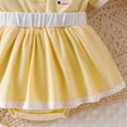 thumbnail image 5 of JUMEYU Baby Sequin Dress Toddler Baby Girls Bell-Bottoms Jumpsuit Sleeveless Romper Outfit 0 3 6 9 12 18 24 Months (Yellow,12-18 Months), 5 of 5