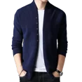 thumbnail image 2 of Abrigos Cárdigan de punto de gran tamaño para hombre Suéter de moda coreano de manga larga de color sólido para hombres Reseñas de jerséis estéticos Estilo de ropa, 2 of 4