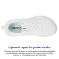 thumbnail image 4 of Zapatillas Roabes con puntera ancha para mujer, color blanco, talla 36, 4 of 9