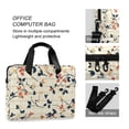 thumbnail image 4 of FORMRS 16" Laptop Bag Carrying Sleeve Case with Handle Travel Shoulder Briefcase, Beige Leaves Plaid, 4 of 8