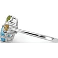thumbnail image 3 of Sterling Silver Ss Rh Lt.Swiss Blue Topaz/ White Topaz And Peridot Citrine Ringsize 8 (Width 1.74) - Jbsp, 3 of 5