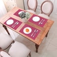thumbnail image 6 of ZNDUO Placemats, 1 PCS Heat Resistant Stain Resistant Woven PVC Insulation Placemats, Durable Washable Elegant Table Mats for Dining-Japanese Hearts, 18"x12", 6 of 6