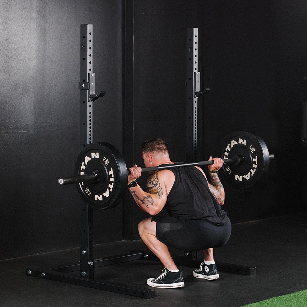 Titan Fitness T-3 Series 73.5" Squat Stand, 1,000 LB Capacity, Short Squat Rack for Home Gym