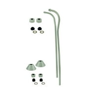 Westbrass D136-07 1/2" x 21-1/2" Double Offset Bath Supply Lines for Clawfoot or Freestanding Bathtubs, Satin Nickel