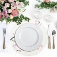 thumbnail image 5 of GZHJMY Floral Sakura Pattern Round Placemats for Dining Table Set of 1 Washable Table PVC Placemats Table Decoration Heat Insulation（186）, 5 of 7