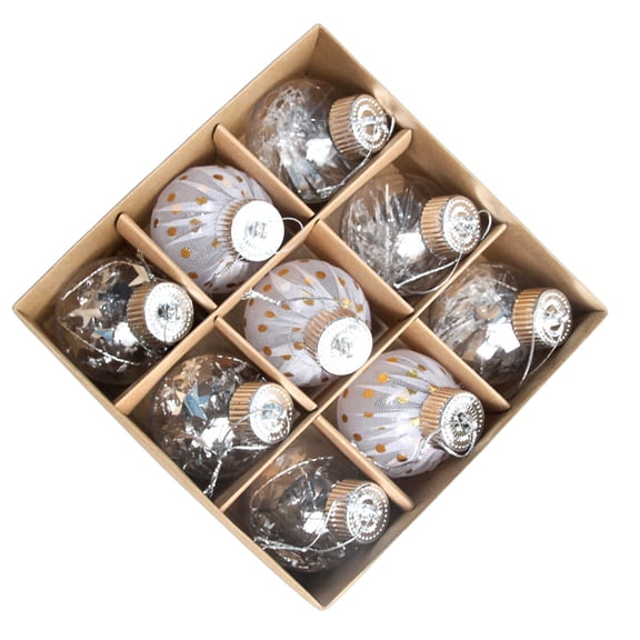 Inteprter Decoraciones únicas de bolas navideñas para fiestas mágicas Regalos reflexivos Decoraciones navideñas Kits de decoración para fiestas A