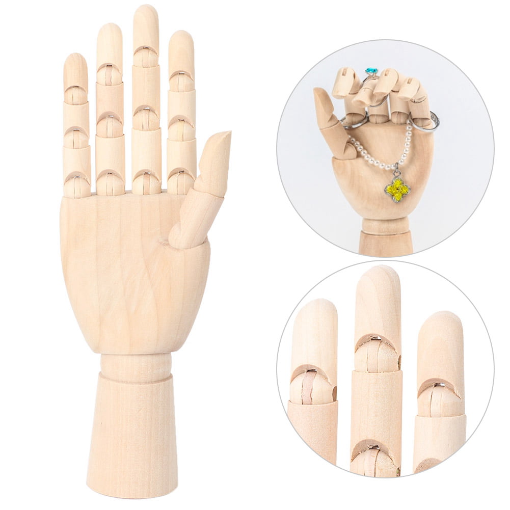 Wooden Hand Ring Jewelry Glove Display