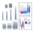 thumbnail image 3 of de cilindros y vasos de precipitados, que incluye un paquete de 4 cilindros de plástico (10, 25, 50, 100 ml) y un de 5 vasos, 3 of 9
