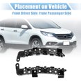 thumbnail image 4 of 1Pair Front Left and Right Bumper Bracket for Honda CR-V 2017-2020 71198-TLA-A01 Plastic Black, 4 of 7