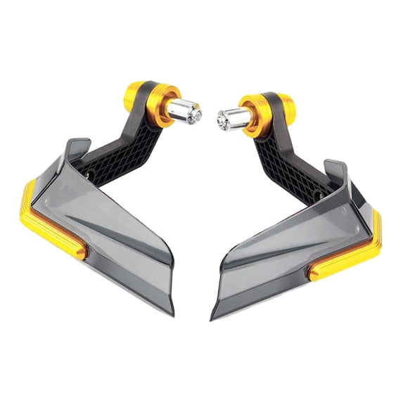 AMLESO Motorcycle Hand Protector Deflector Guard Anti Debris Universal Hand Guard Protector for Bike Enthusiast Motocross Bike Gold