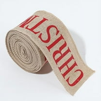 HBBKVI 2.5" Christmas Burlap Ribbon, Gnomes Santa Reindeer Pattern Ribbon, Gift Wrapping Ribbons, 6.6 feet