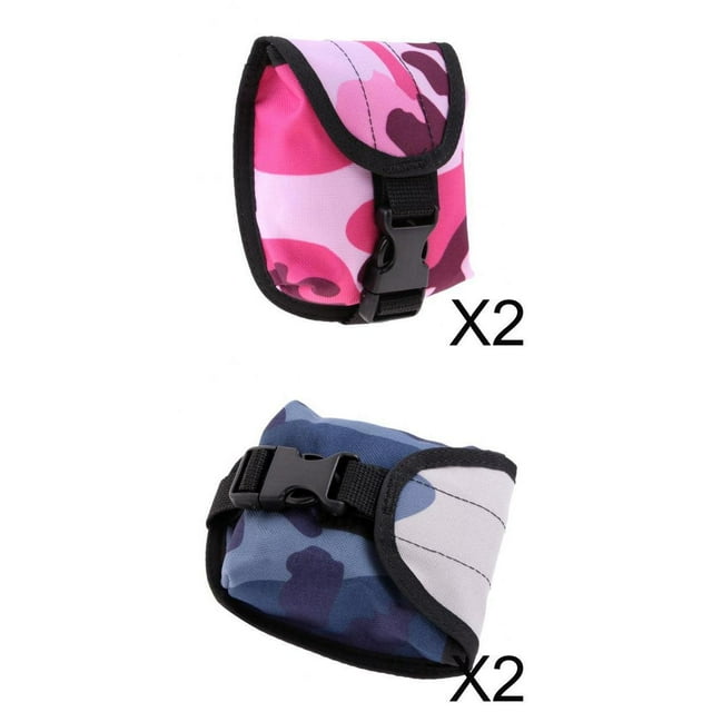 koolsoo 4 Pcs Poche de Poids pour Plongée sous-Marine Boucle à Dégagement Rapide Pochette Rouge Bleu