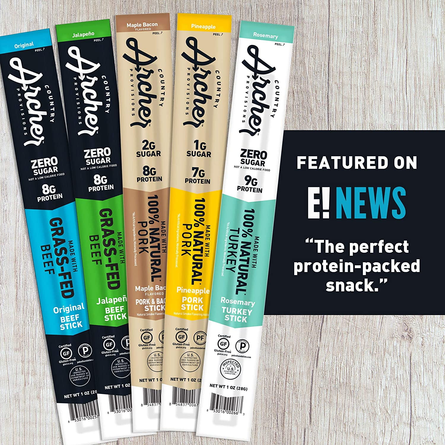 Country Archer Grass-Fed Beef Stick Minis, Original, 0.5 oz, 28 Count