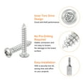 thumbnail image 4 of 50pack M3 x 16mm Button Head Torx Security Sheet Metal Screws with T10 Bit, 4 of 6