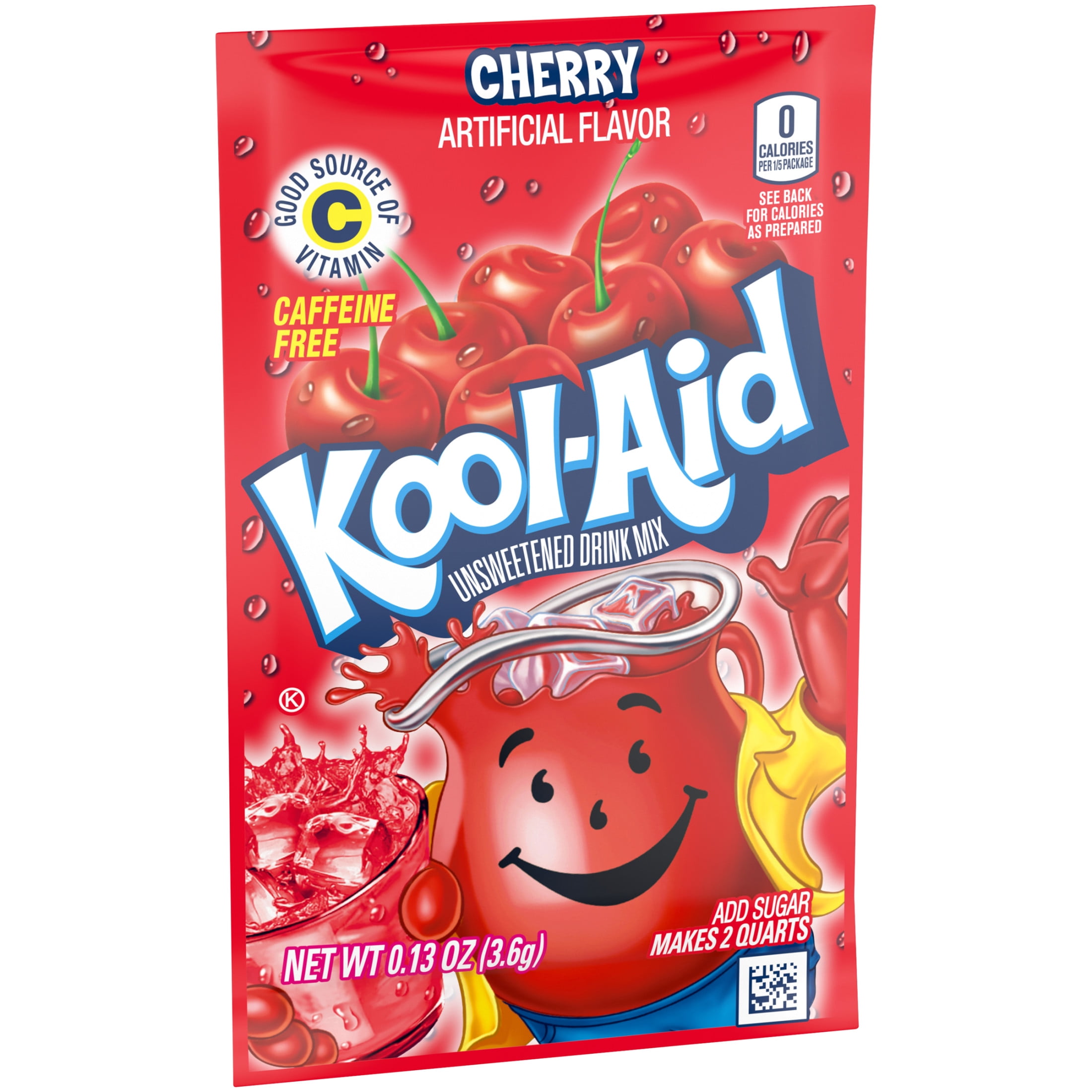 Kool-Aid Unsweetened Cherry Artificially Flavored Powdered Soft Drink Mix,  0.13 oz Packet 