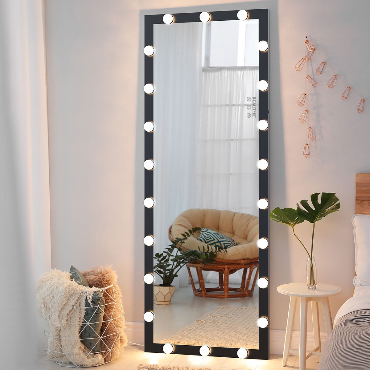 Anyhi Full Length Mirror With Lights, Big Size Mirror For Living Room