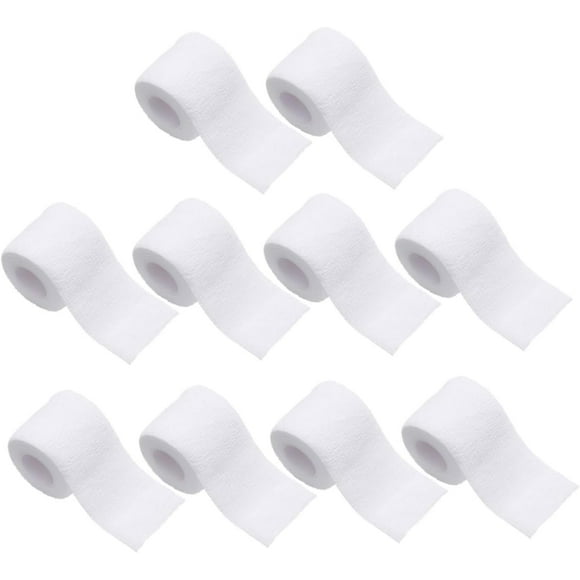 HWZWT Comfort Non Woven Elastic Bandage Roll Self Adhesive Bandage Tape for Arm Leg Wrist Ankle Elbow Knee Protection White Comfort Non Woven Elastic Bandage Roll Self Adhesive Bandage