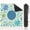Blue, Teal & Green 01, variant on American Mahjong Mat for Table,Colorful Pink Blue Floral 31.5" x 31.5" Non-Slip Noise-Reducing Game Mat, Mah Jongg Table Cover for Poker, Dominoes, Card & Board Games