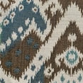 thumbnail image 2 of Plutus Brands Shoshone Valley Blue Brown Ikat Luxury Outdoor/Indoor Throw Pillow, 2 of 3