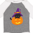 thumbnail image 4 of Inktastic Black Cat, Pumpkin, Cat With Witch Hat, Halloween Boys or Girls Long Sleeve Baby Bodysuit, 4 of 5
