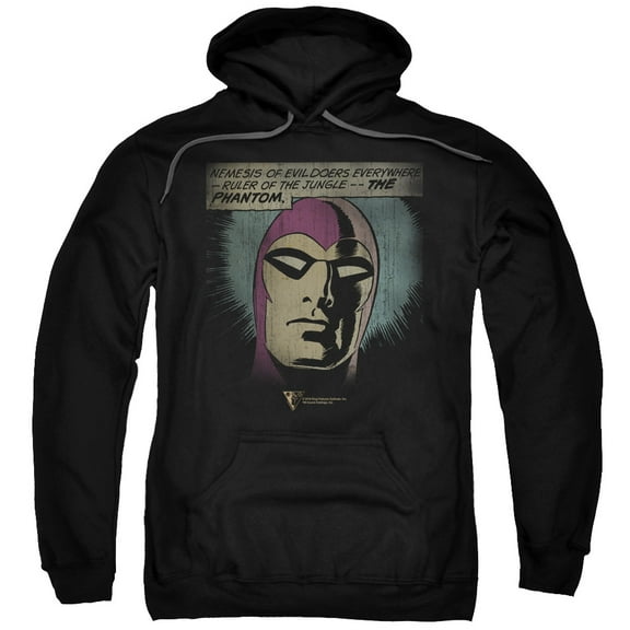Phantom Evildoers Beware Adult Pullover Hoodie Sweatshirt Black